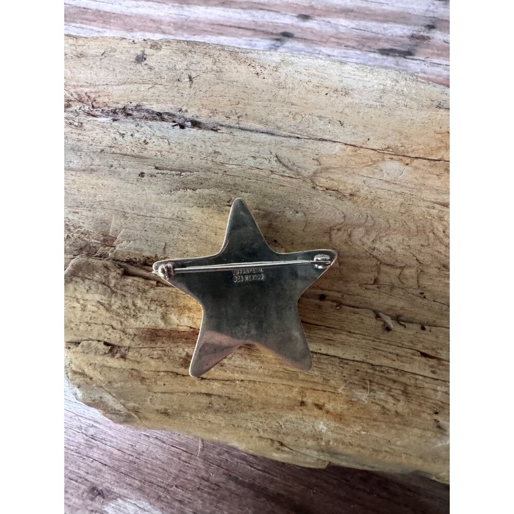 Tiffany & Co. Sterling Silver Star Pin Brooch 925 Mexico Puffed - Picture 4 of 6